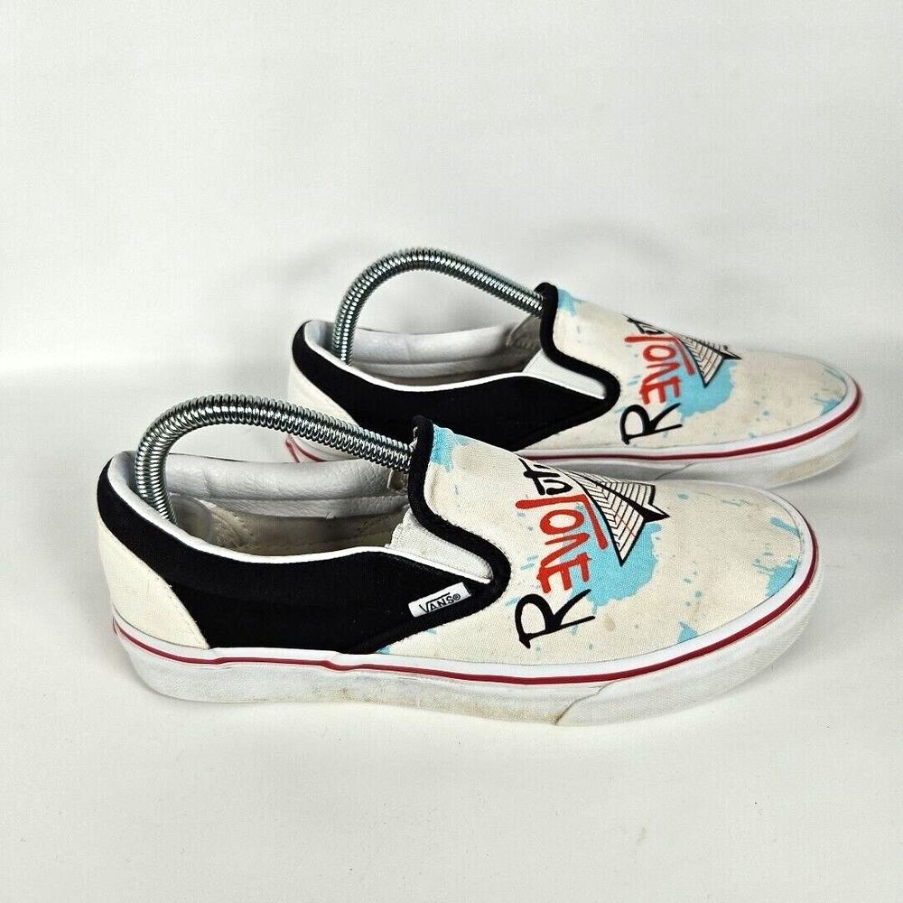 Vans REVOLUTION Slip On Low Top Canvas Sneakers Retro MENS Size 7.5 WOMENS Sz 9